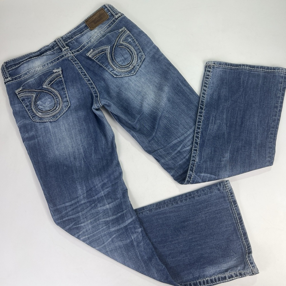 VTG 2003 Big Star Maddie Boot Cut Jeans 29R Thick Stitch Y2K Western Rodeo Flare
